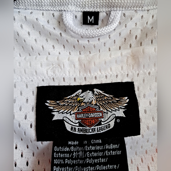 Women's Harley Davidson White and Orange Jacket - Picture 12 of 16